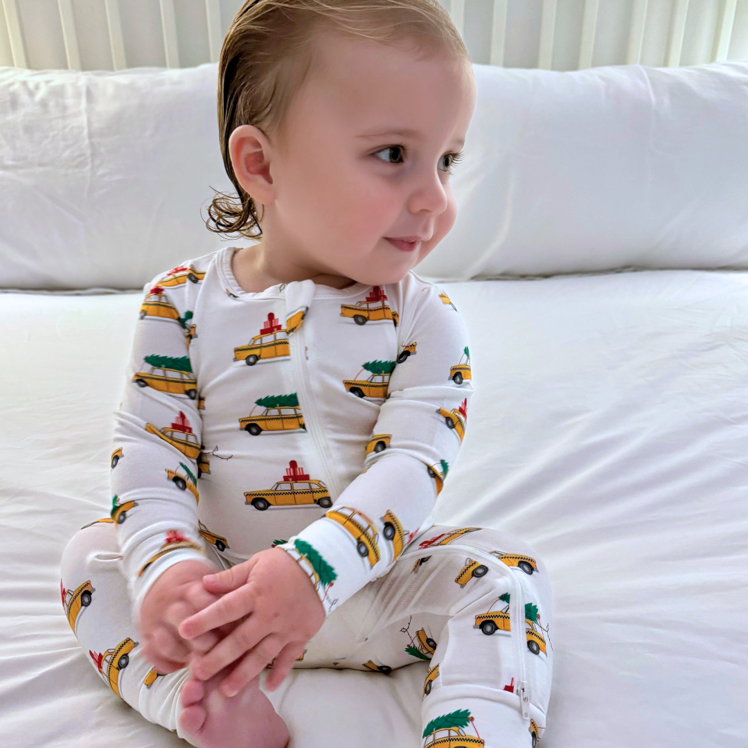 Christmas in New York Zippered Romper