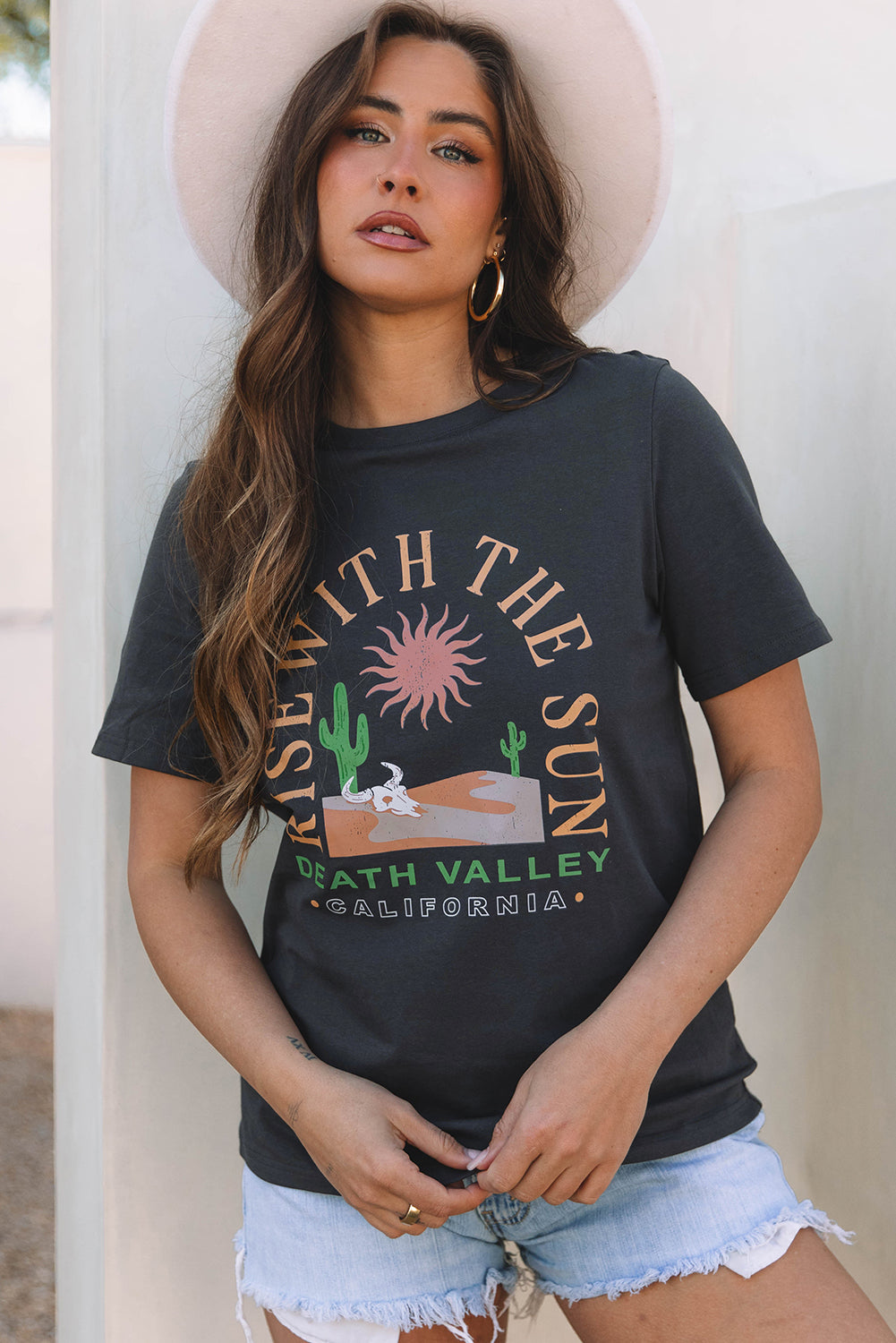 RISE WITH THE SUN Western Crewneck Tee