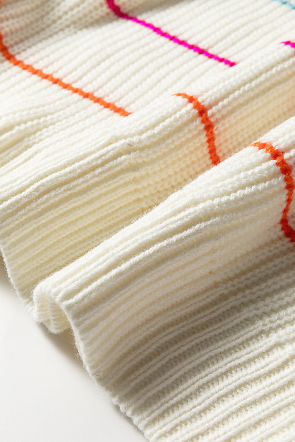 Stripe V-Neck Drop Shoulder Sweater