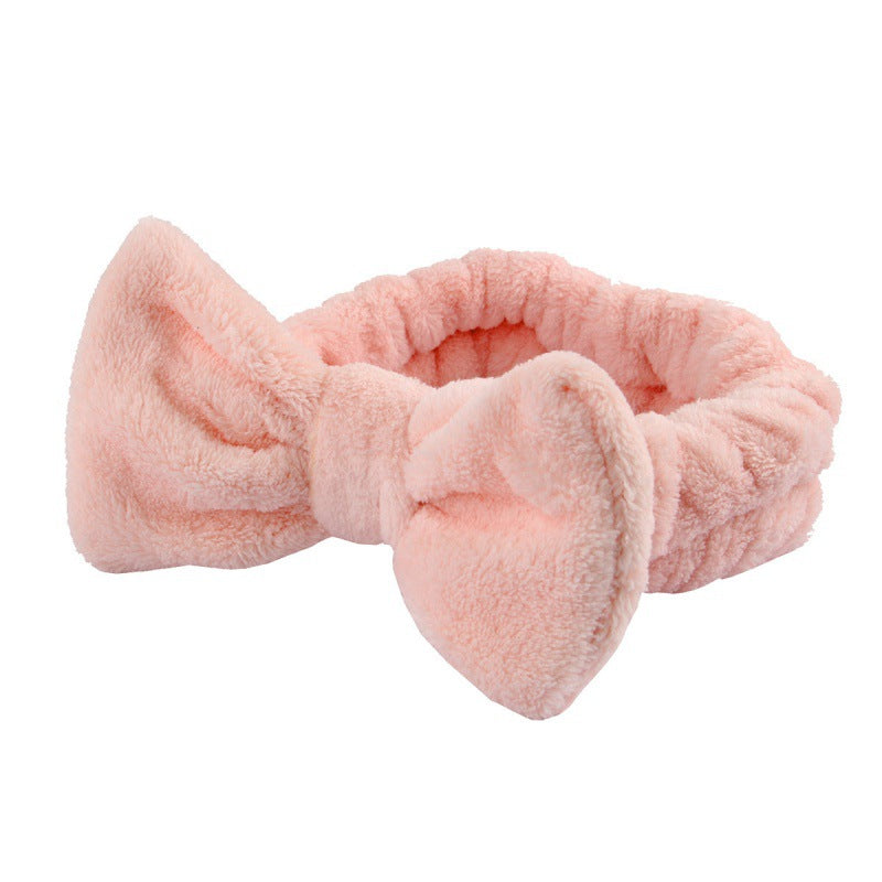 Soft Coral Fleece Wristband and Hairband Set