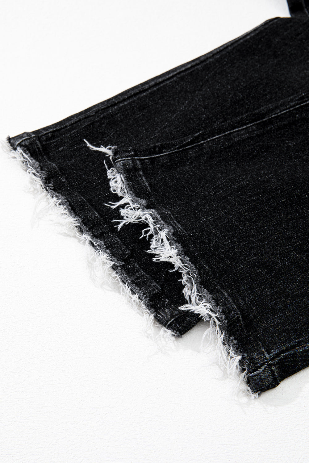 Solid Mineral Wash Raw Hem Flared Jeans