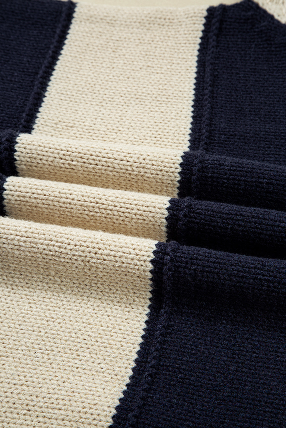 Plus Size Stripe Colorblock Drop Shoulder Sweater