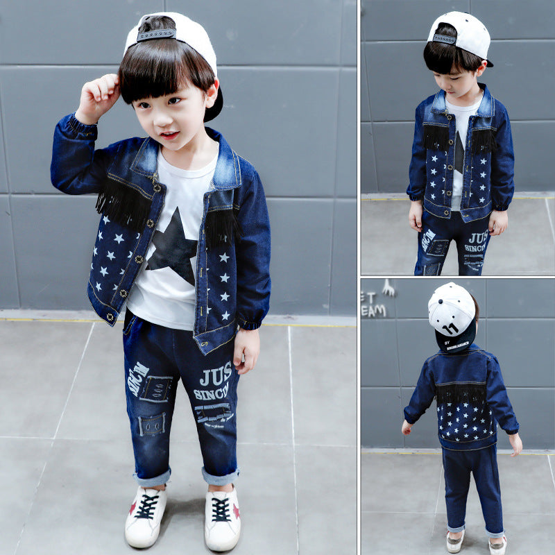 Children's cowboy outfit set (three-piece)