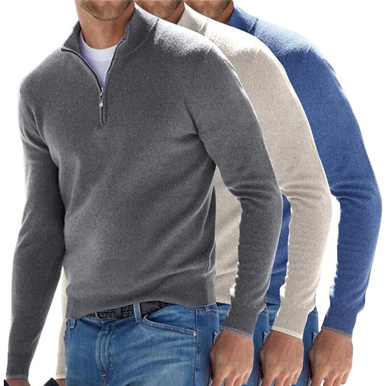 2Men's Long Sleeve Cashmere Sweater