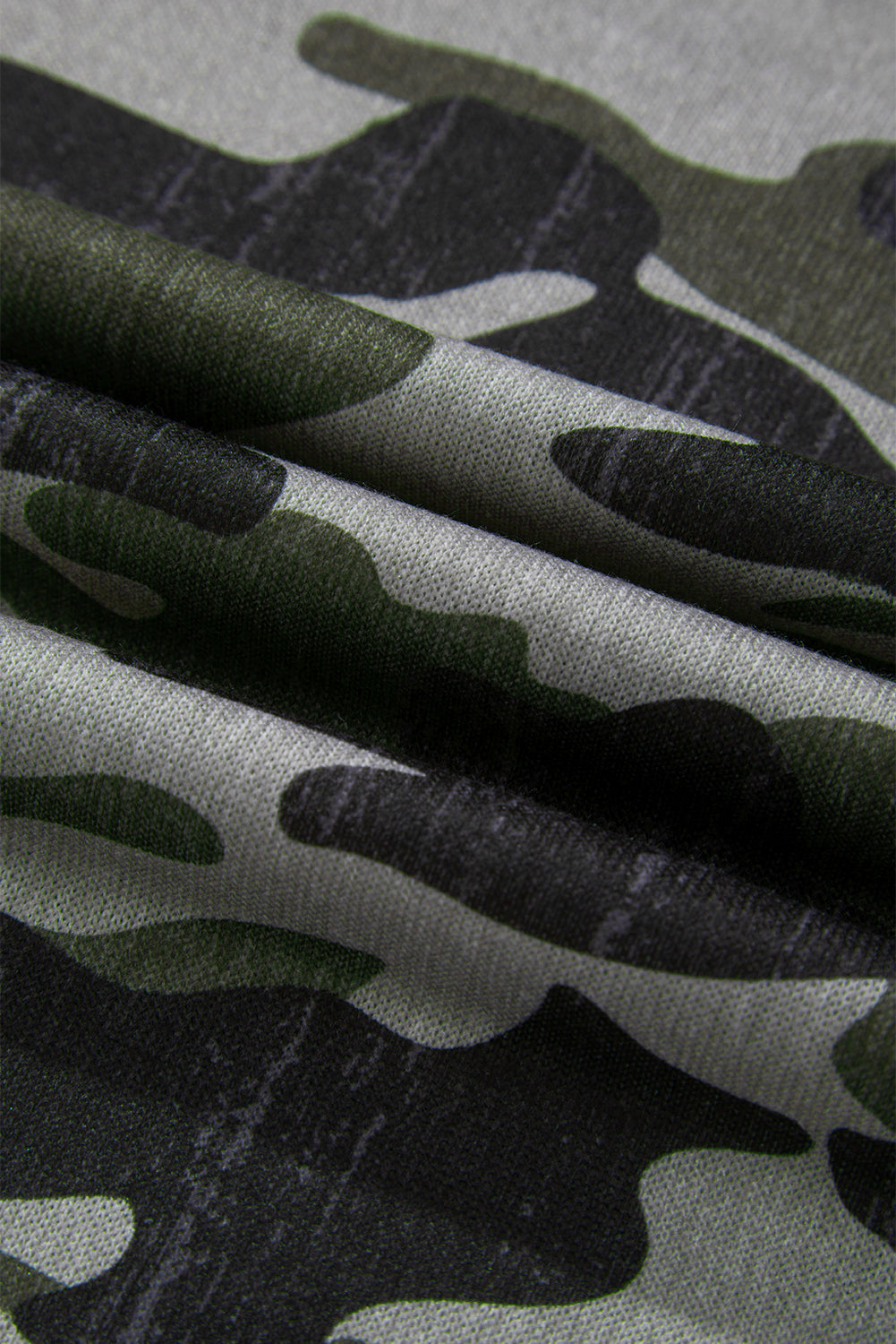 Camo Reverse Seam Drop Shoulder Sweatshirt