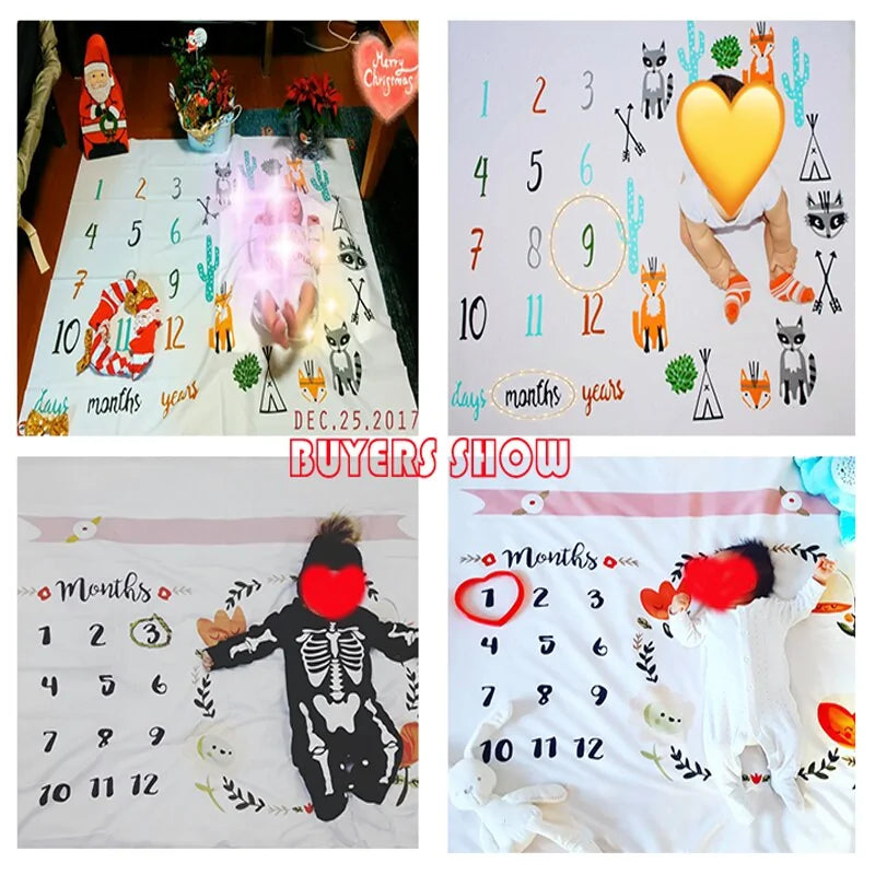 Newborn Baby Milestone Photography Blanket - # BAGE41110002