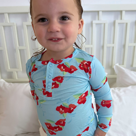 Amalfi Coast Red Flower Two-Piece Set