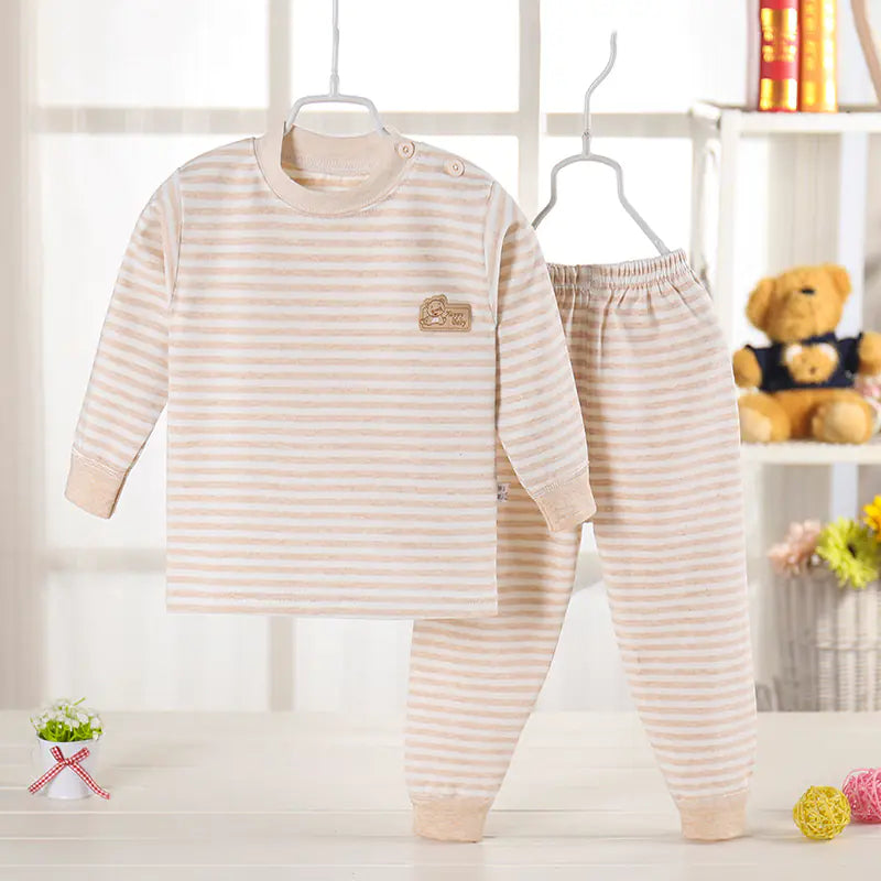 Children's Cotton Pajama Set for Fall and Winter - # BAAA81810029