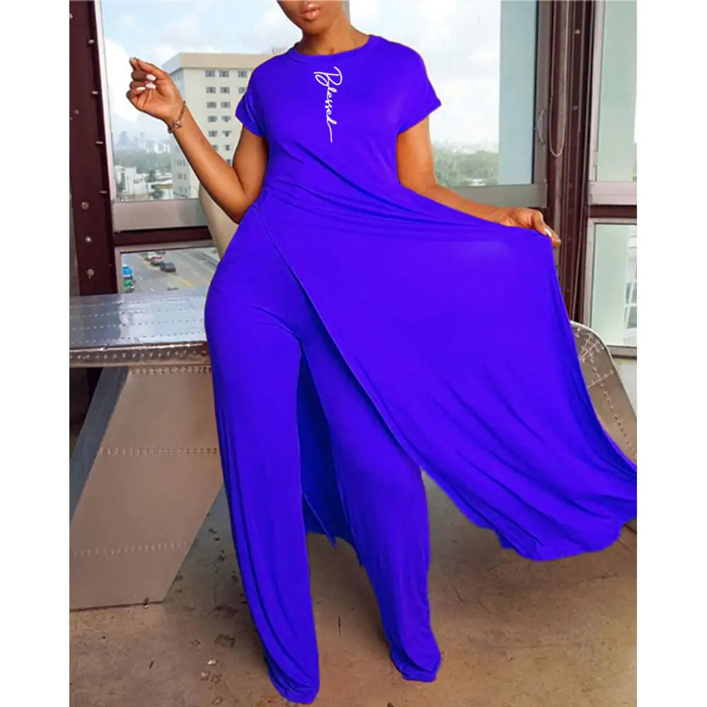 Casual Two-Piece Short-Sleeved Trousers Set - # GIAA23310002