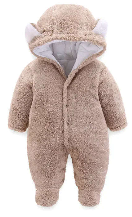 Winter Baby Jumpsuit Newborn Warm Thick Baby Romper-# BAAA21210002