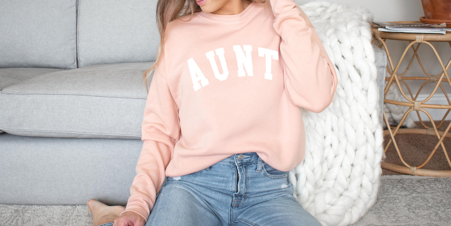 Aunt Drop Shoulder Sponge Fleece Crewneck Sweatshirt (Extended)