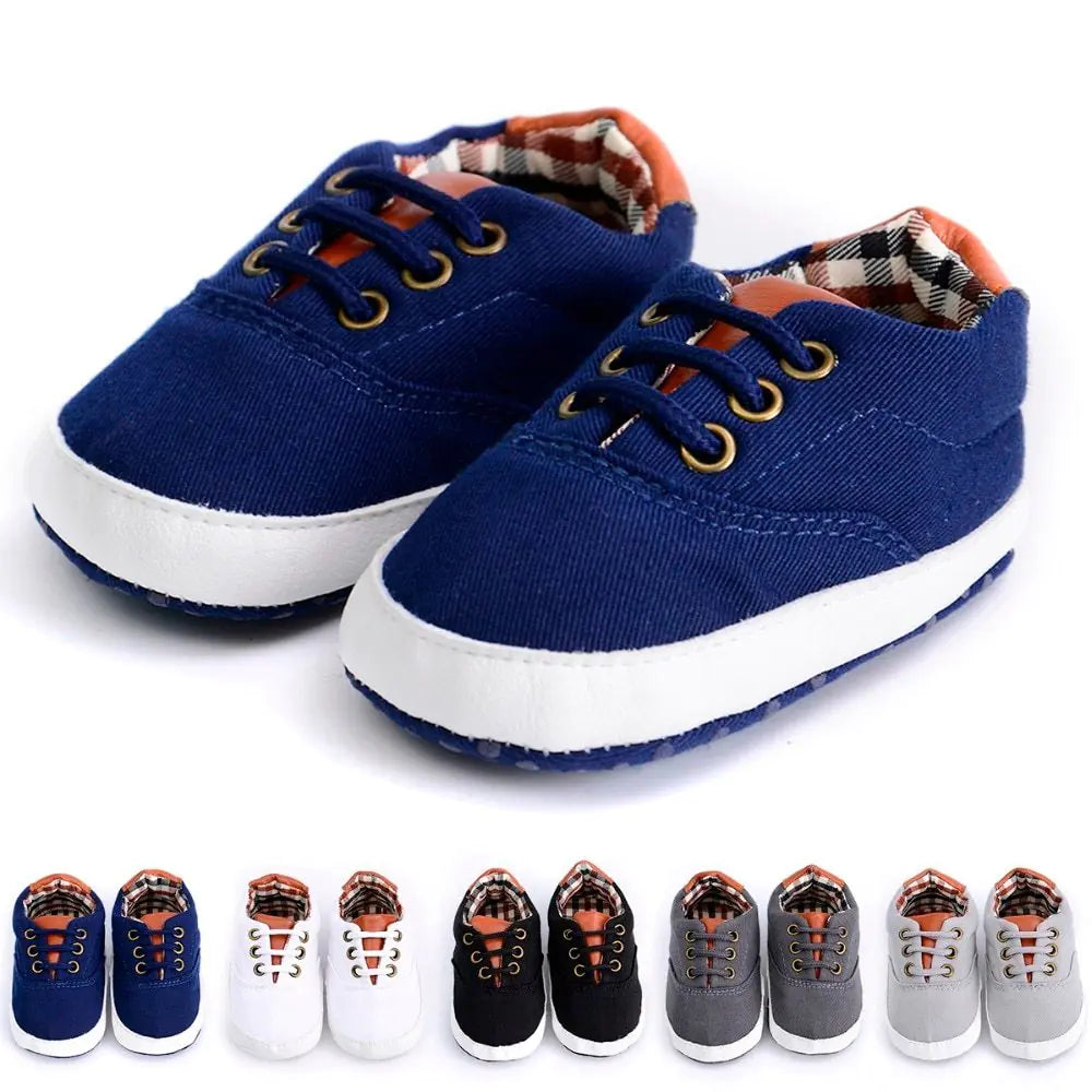Solid color casual lace soft bottom baby canvas shoes baby shoes toddler shoes - # GIAA71310002