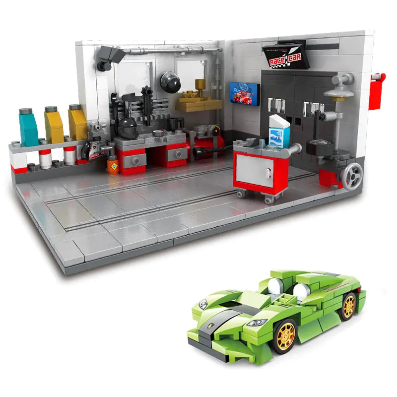 Building Block Garage Car Toys - # BOT&G53710008