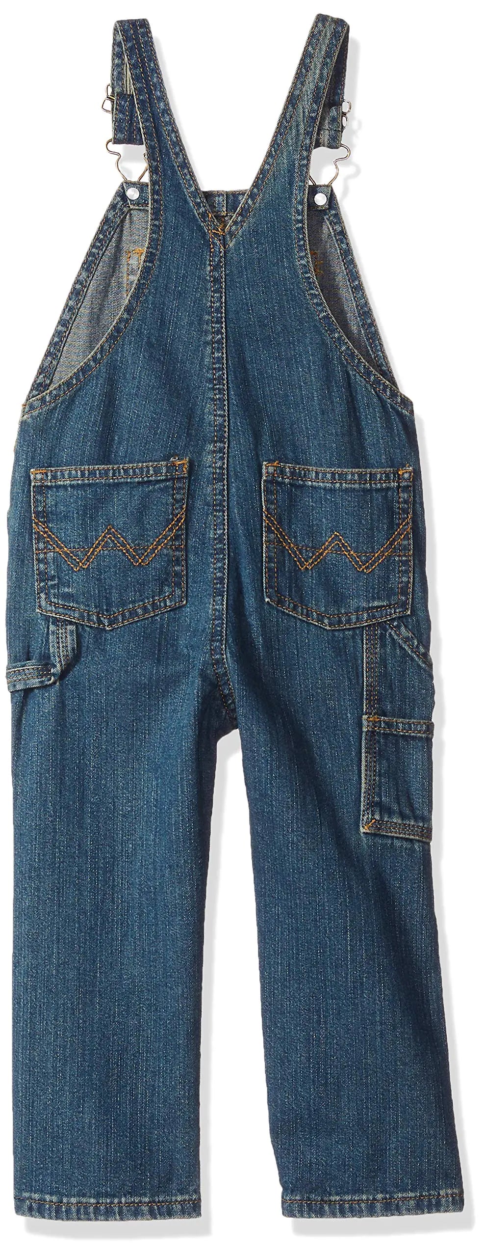 Wrangler Authentics Boys' Classic Denim Overall 5T Aged Indigo - # BOAA11410007