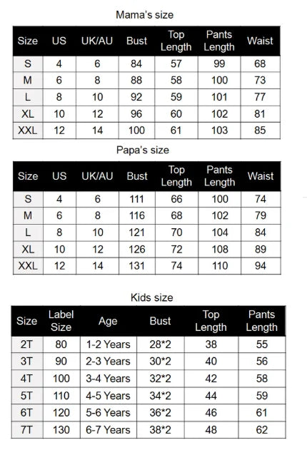 Family Christmas Pajamas Set - # BOAA11710003