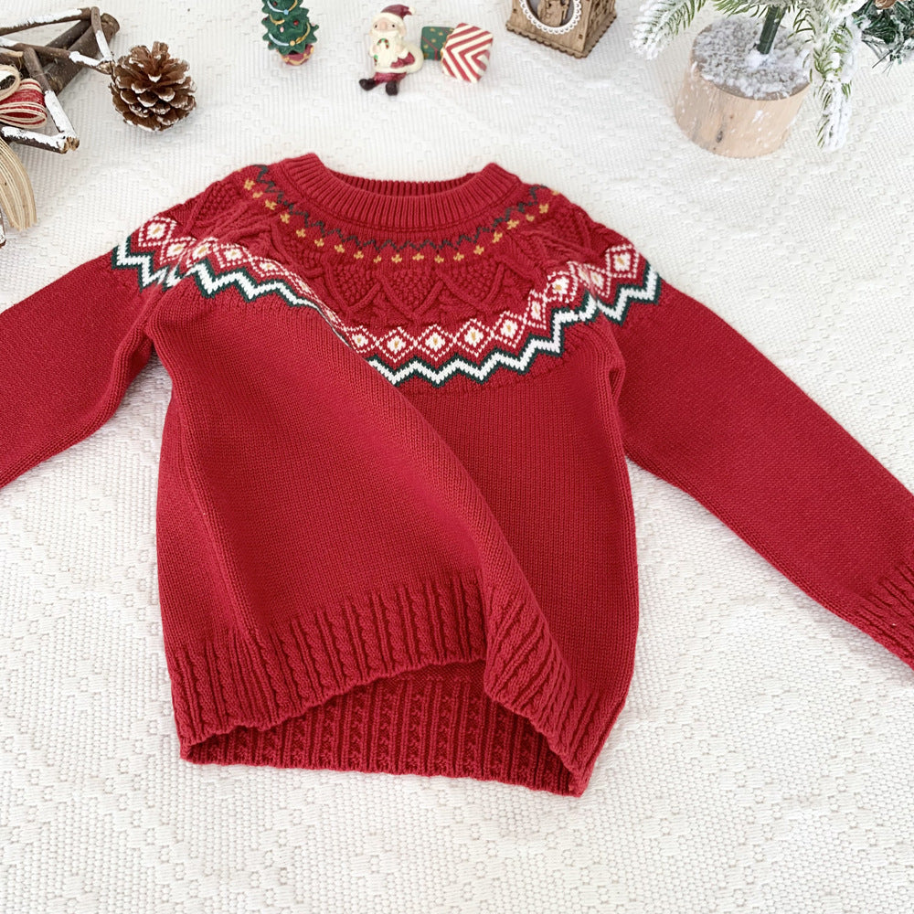 Baby Fair Isle Christmas Knit Sweater | NCS