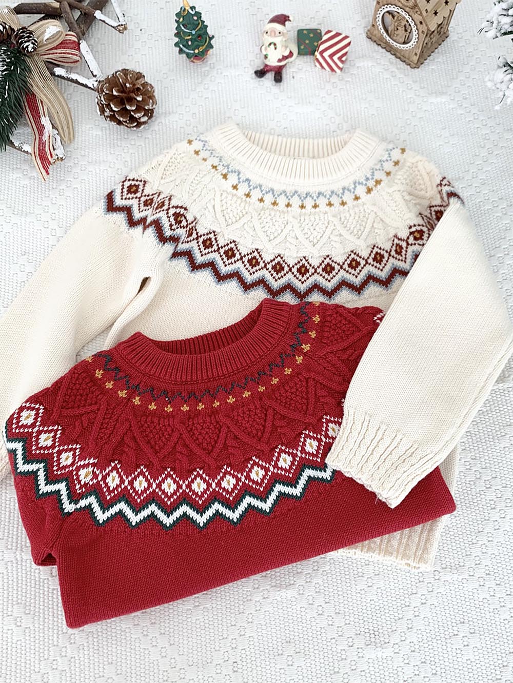 Baby Fair Isle Christmas Knit Sweater | NCS