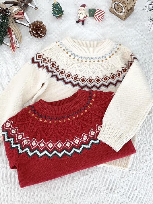 Baby Fair Isle Christmas Knit Sweater | NCS