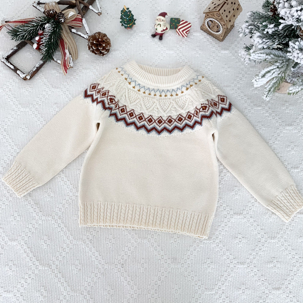 Baby Fair Isle Christmas Knit Sweater | NCS