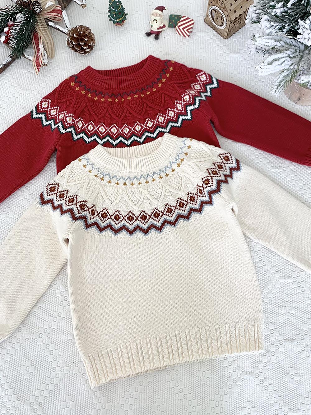 Baby Fair Isle Christmas Knit Sweater | NCS