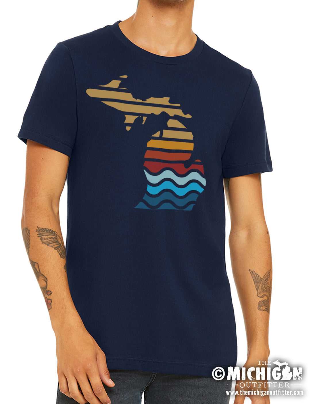 Michigan Color Bars - Navy