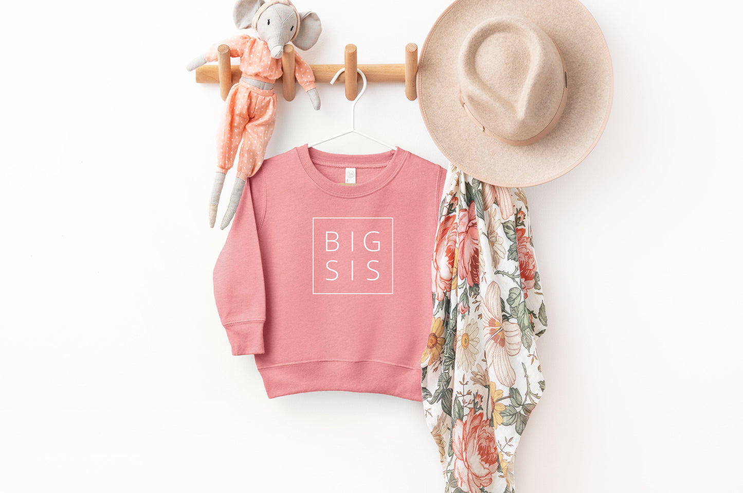 Big sis Toddler Kids Sweatshirt (Square)