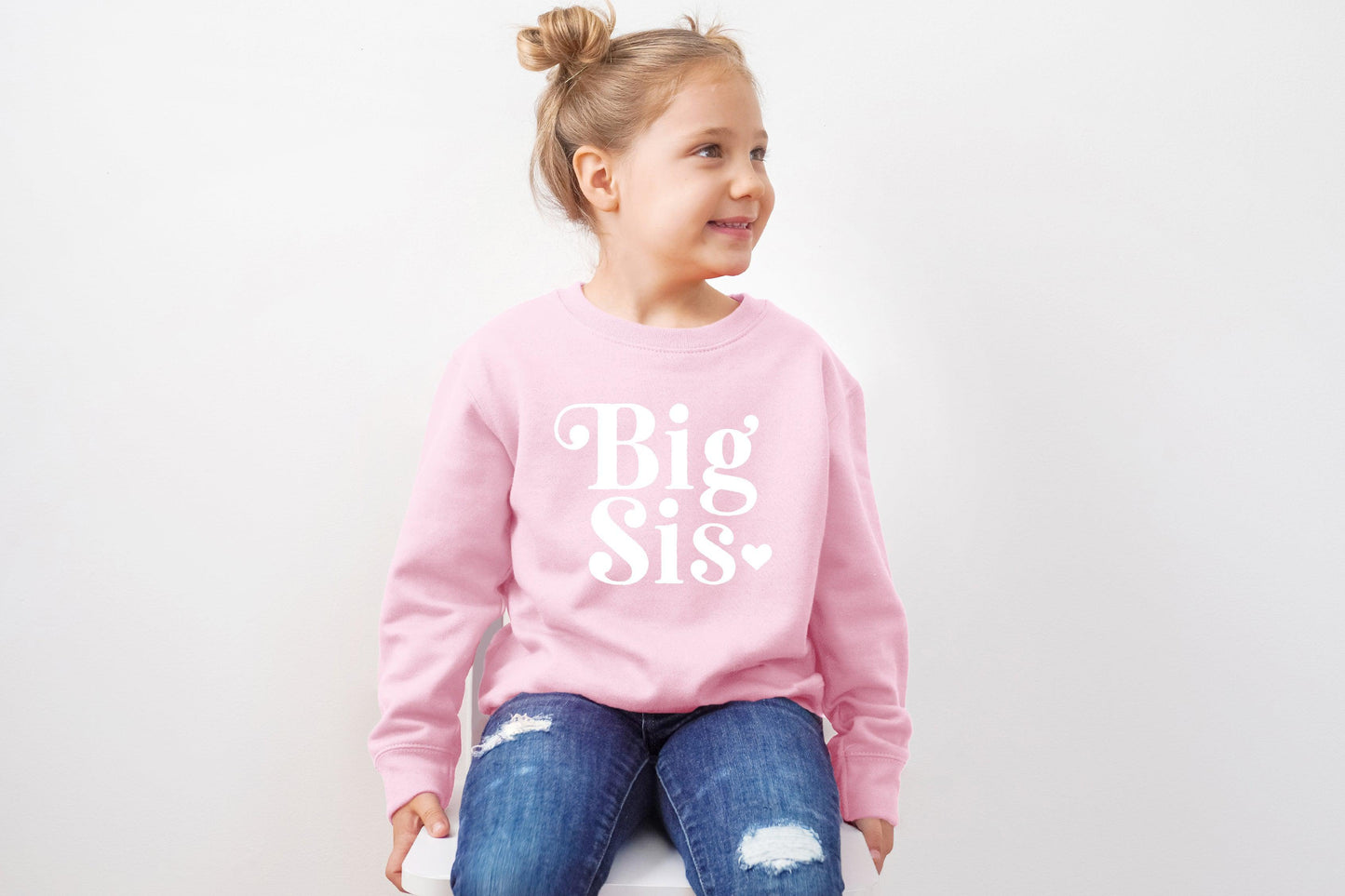 Big sister Toddler Kids Sweatshirt (Retro)