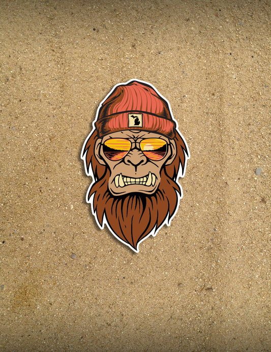 Michigan Magnet - Bigfoot Head