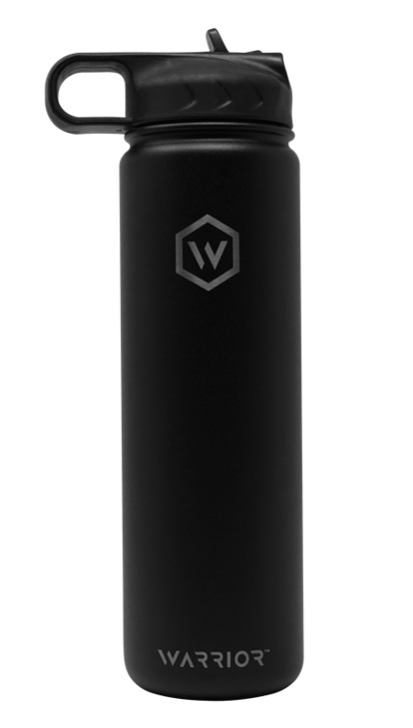 Rockwell Warrior Flask - Double Walled - Stainless Steel Flask - (BLACK)
