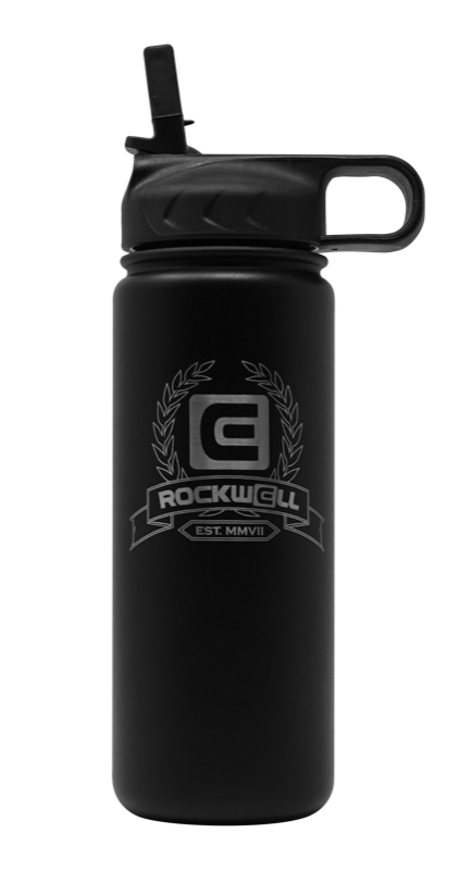 Rockwell Warrior Flask - Double Walled - Stainless Steel Flask - (BLACK)