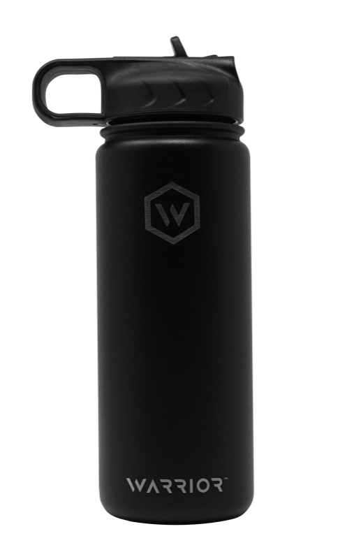 Rockwell Warrior Flask - Double Walled - Stainless Steel Flask - (BLACK)