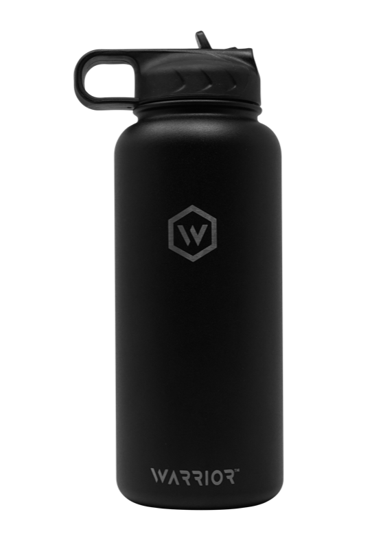 Rockwell Warrior Flask - Double Walled - Stainless Steel Flask - (BLACK)