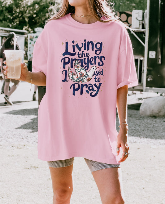 Living the prayer Christian Comfort Colors Garment Dyed T Shirt
