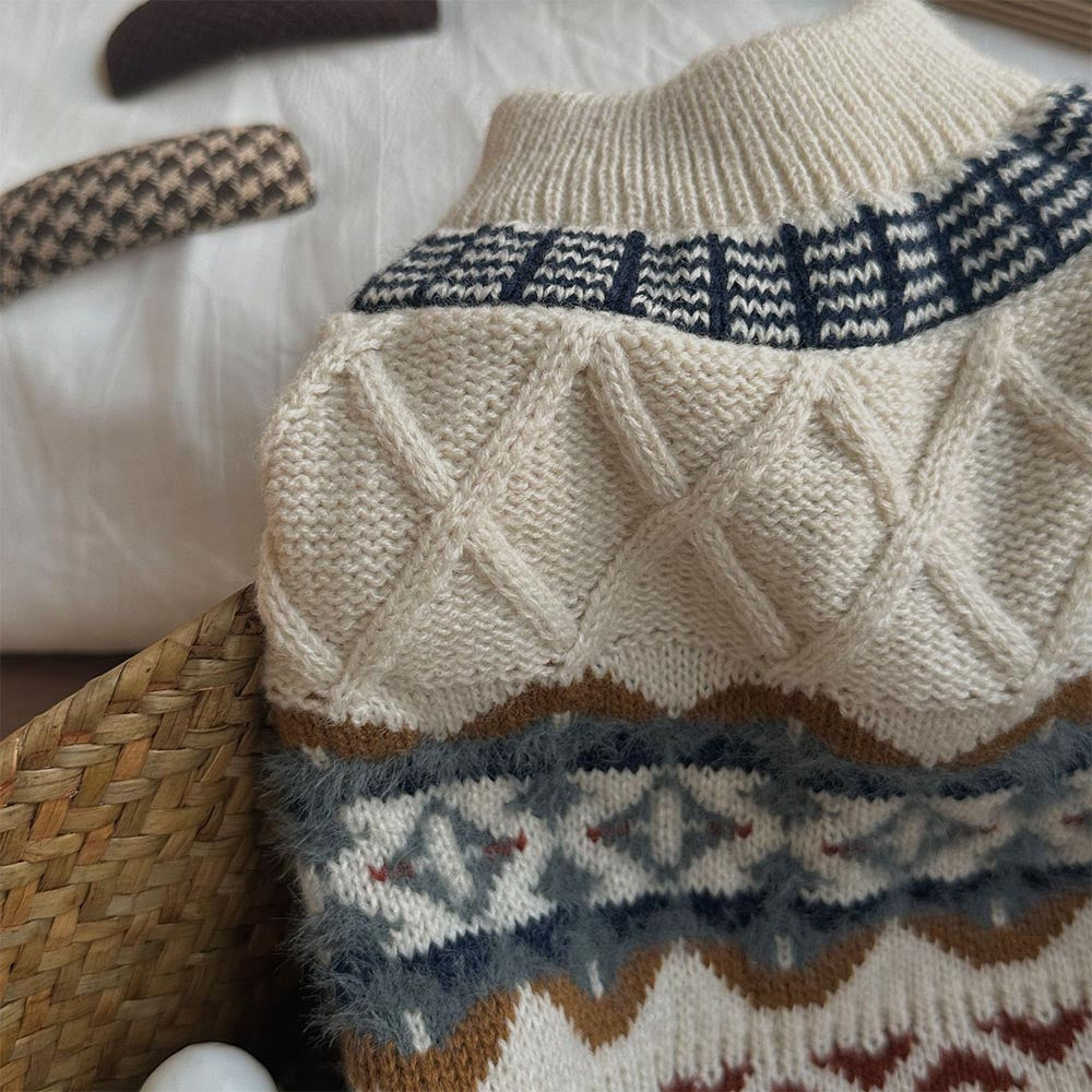 British Retro Argyle Fair Isle Sweater for Pet | NCS