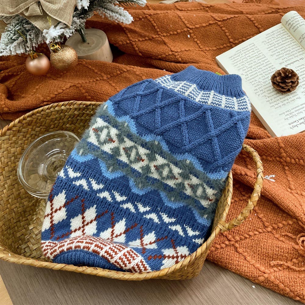 British Retro Argyle Fair Isle Sweater for Pet | NCS