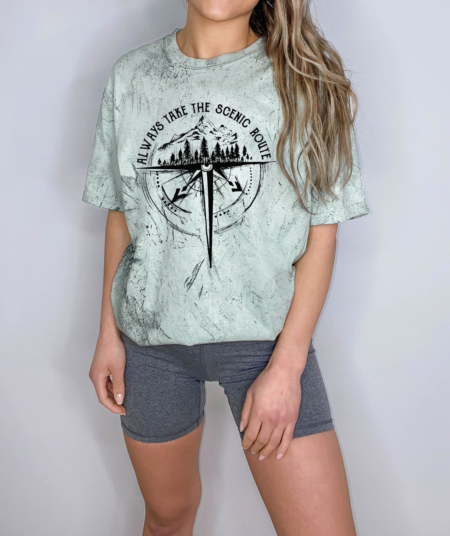 Compass Camping Hiking Mountain Nature Comfort Colors T Shirt