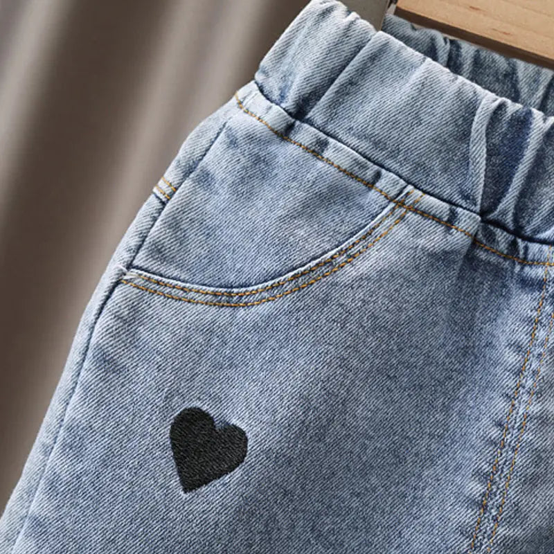 Toddler Baby Girl Casual Denim Jeans Trousers - # GIAA21410006