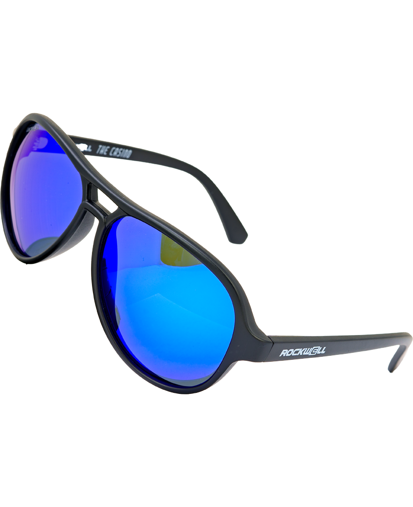 Casino (Black/Blue Mirror Polarized Lens)