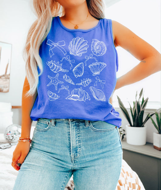 Seashell Lake Beach Mountain Hiking Camping Vacation Nature Comfort Colors Tank Top