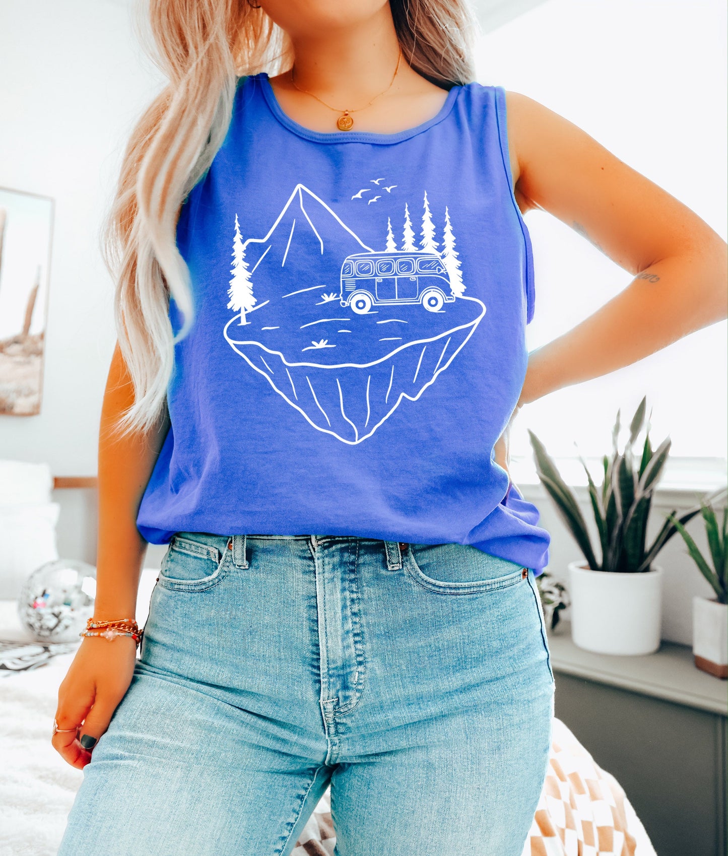 Desert Camping Mountain Hiking Nature Comfort Colors Tank Top