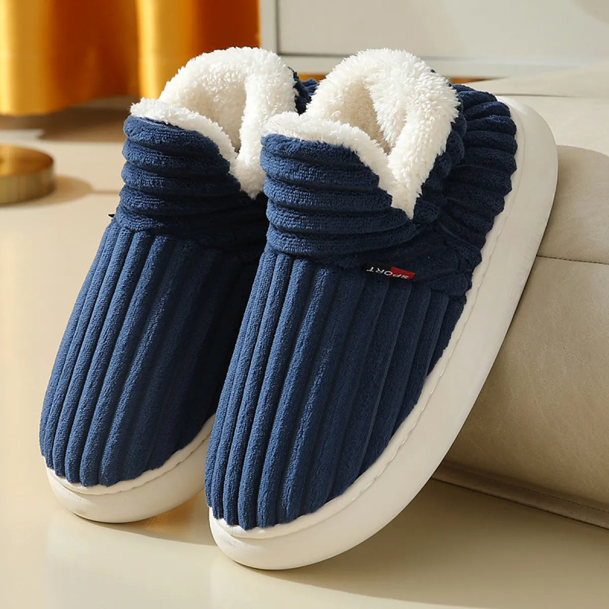 Warm Fur Slippers For Men and Women - # GIAA73610005