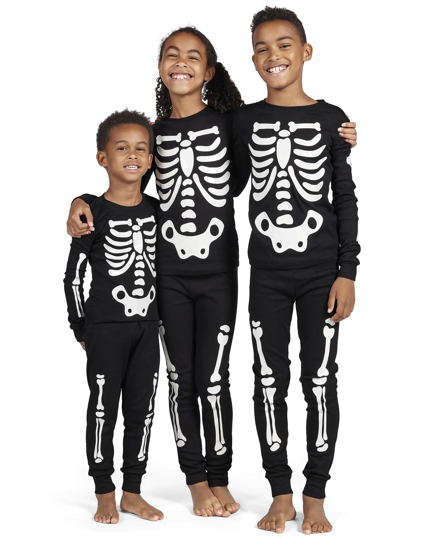 The Children's Place Baby, Toddler and Big Kids' Siblings Matching Halloween Pajama Sets, Cotton Baby/Toddler 2 Piece 0-3 Months Skeleton - # BOAA11710002