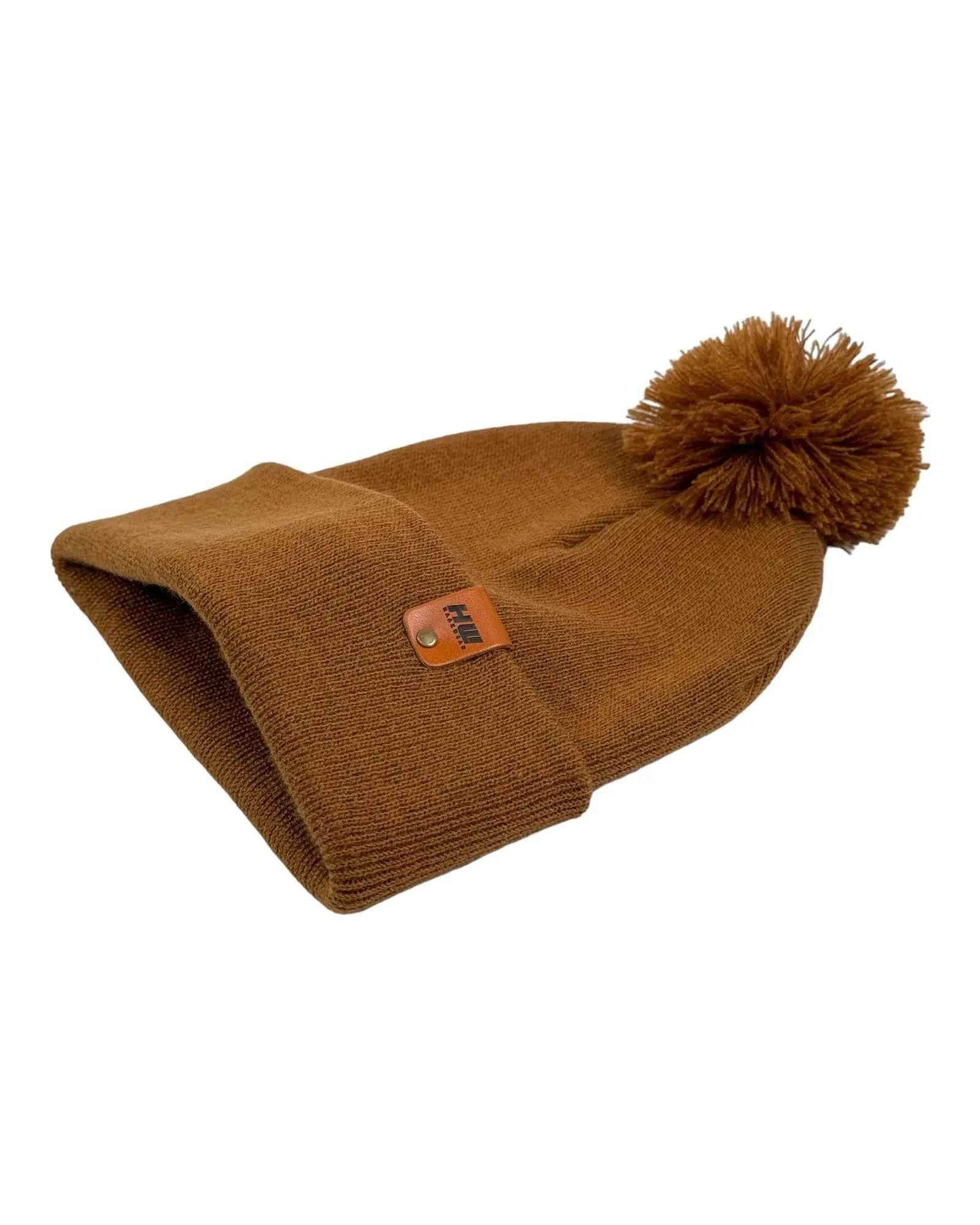 CPP1 HAAKWEAR PomPom Beanie - Made in USA - Camel Brown