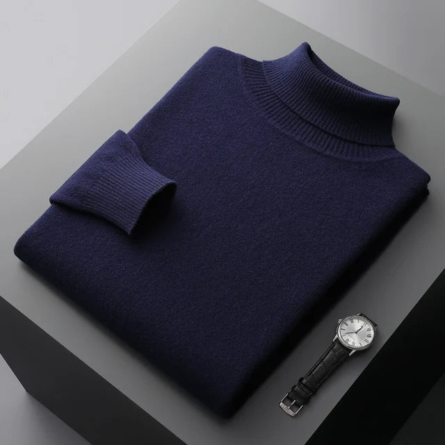 Boys Men's High Collar Winter Knit Pullover - # BOAA13510013