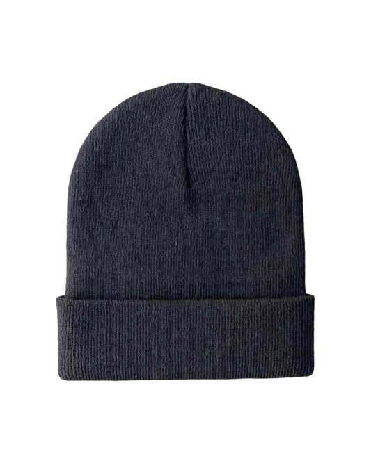 CS100 HAAKWEAR Traditional Silent Cuffed Beanie, Charcoal Black