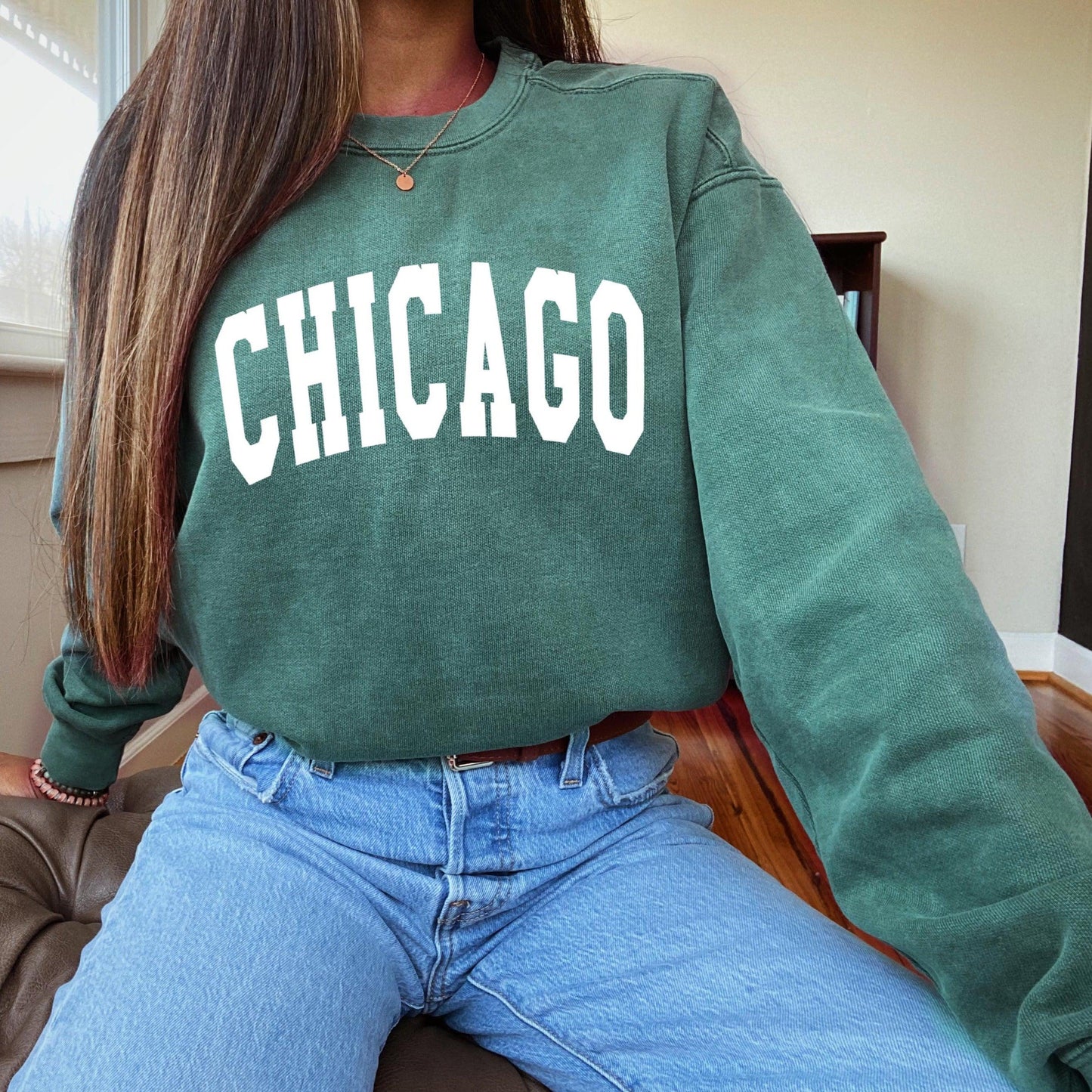 Chicago City Garment Dyed Comfort Colors Sweatshirt