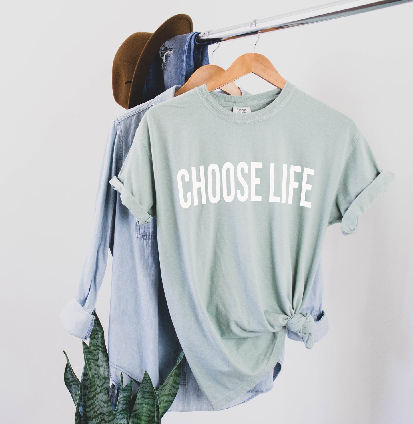 Choose Life Christian Comfort Colors T Shirt | Baby rights