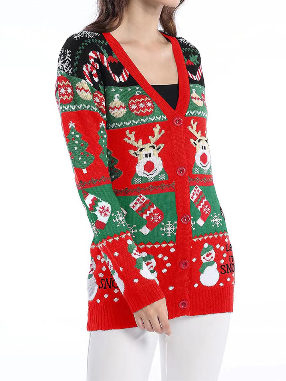 Christmas Long Sleeve Casual Cardigan Sweater | NCS