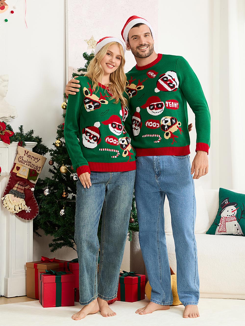 Christmas Reindeer Pattern Sweater | NCS