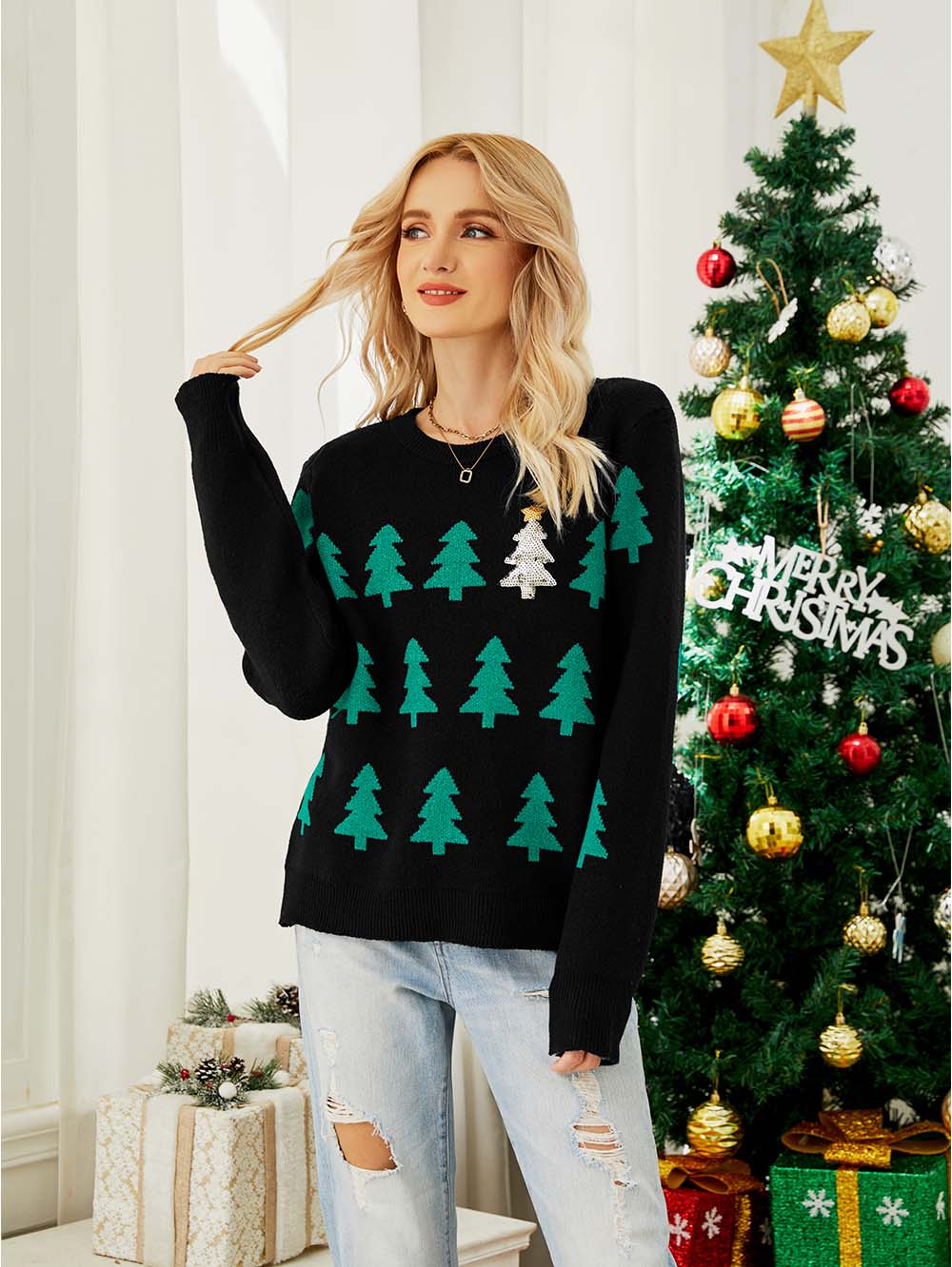 Christmas Trees Sweater for Women  | NCS